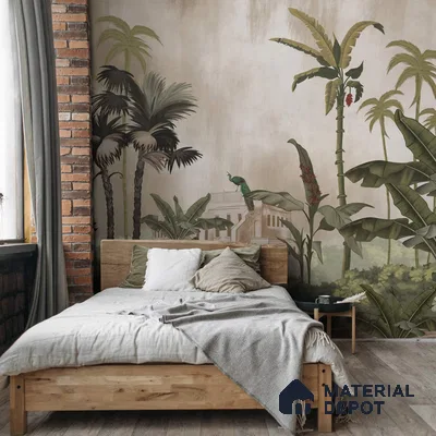Sayonee, Nature Theme Wallpaper for Walls Sukoon Series Handmade Nature Design (Customised Size Wallpaper)