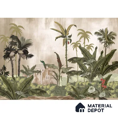 Sayonee, Nature Theme Wallpaper for Walls Sukoon Series Handmade Nature Design (Customised Size Wallpaper)