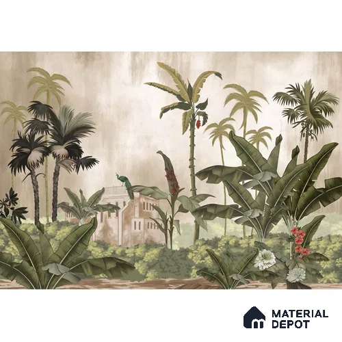 Sayonee, Nature Theme Wallpaper for Walls Sukoon Series Handmade Nature Design (Customised Size Wallpaper)