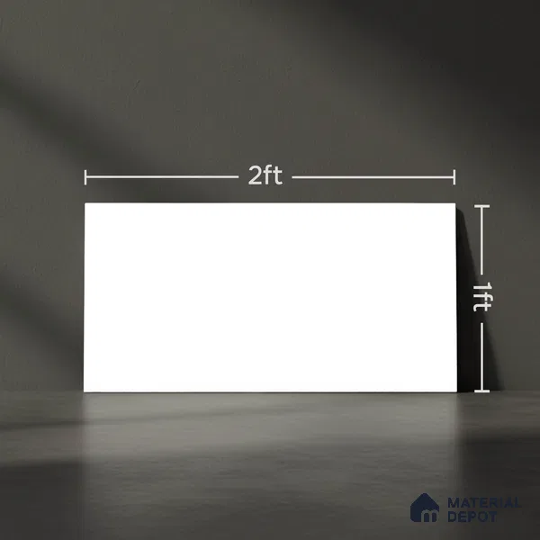 Plain Look Wall Tile TL 04693 B Plain Solara Moonstone White 2 ft x 1 ft Ceramic Glossy Finish - 9 mm | Suitable For Kitchen, Bathroom Walls and Backsplashes (Sample)