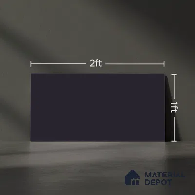 Plain Look Wall Tile TL 04693 Plain Solara Moonstone Dark 2 ft x 1 ft Ceramic Glossy Finish - 9 mm | Suitable For Kitchen, Bathroom Walls and Backsplashes (Sample)