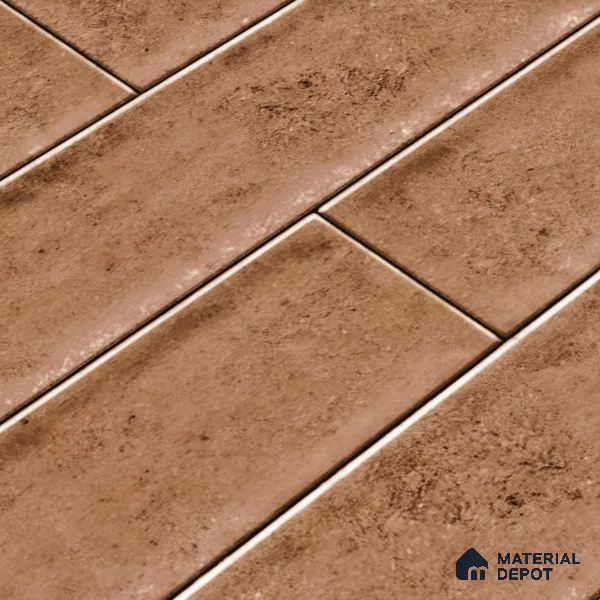 Faux Subway Wall Tile TL 04685 B Brick Solara Dun Brown 2 ft x 1 ft Ceramic Glossy Finish - 9 mm | Suitable For Kitchen, Bathroom Walls and Backsplashes | Please Expect a Slight Variation of Pattern (Sample)