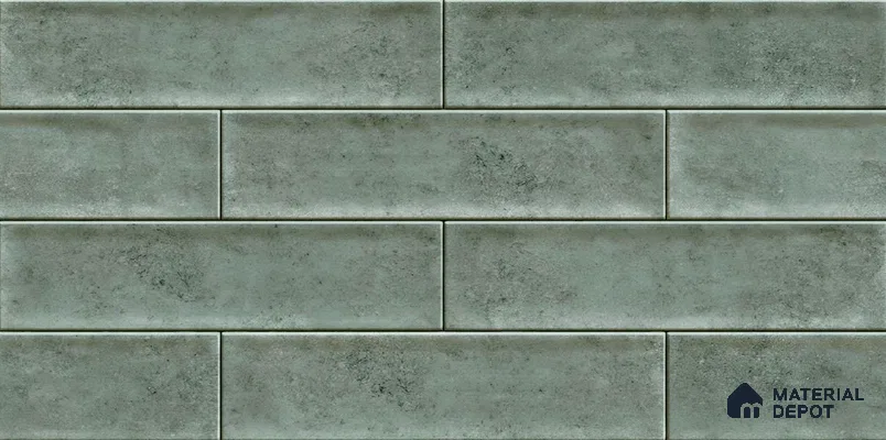 Faux Subway Wall Tile TL 04685 C Brick Solara Cove Blue 2 ft x 1 ft Ceramic Glossy Finish - 9 mm | Suitable For Kitchen, Bathroom Walls and Backsplashes | Please Expect a Slight Variation of Pattern (Sample)