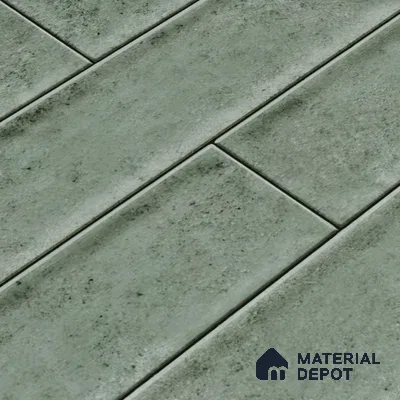 Faux Subway Wall Tile TL 04685 C Brick Solara Cove Blue 2 ft x 1 ft Ceramic Glossy Finish - 9 mm | Suitable For Kitchen, Bathroom Walls and Backsplashes | Please Expect a Slight Variation of Pattern (Sample)