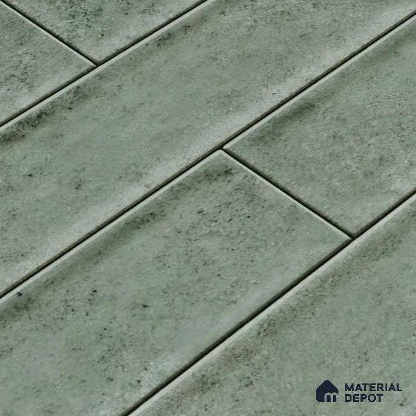 Faux Subway Wall Tile TL 04685 C Brick Solara Cove Blue 2 ft x 1 ft Ceramic Glossy Finish - 9 mm | Suitable For Kitchen, Bathroom Walls and Backsplashes | Please Expect a Slight Variation of Pattern (Sample)