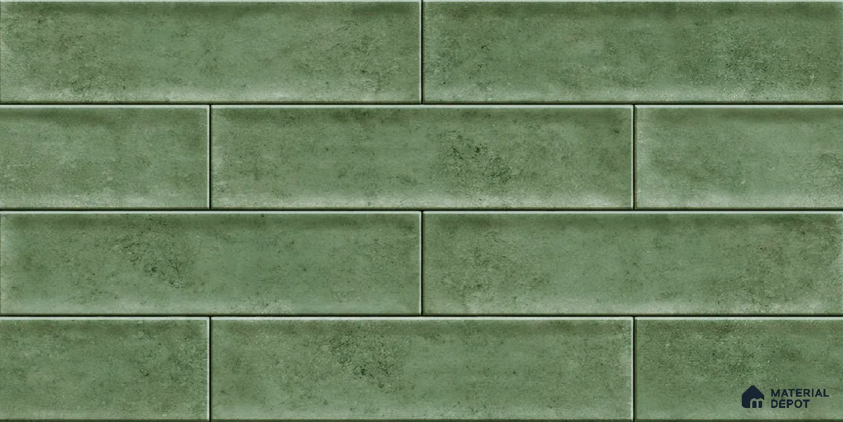 Faux Subway Wall Tile TL 04685 D Brick Solara Dyna Azul 2 ft x 1 ft Ceramic Glossy Finish - 9 mm | Suitable For Kitchen, Bathroom Walls and Backsplashes | Please Expect a Slight Variation of Pattern