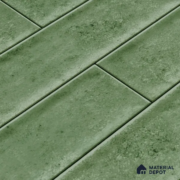 Faux Subway Wall Tile TL 04685 D Brick Solara Dyna Azul 2 ft x 1 ft Ceramic Glossy Finish - 9 mm | Suitable For Kitchen, Bathroom Walls and Backsplashes | Please Expect a Slight Variation of Pattern