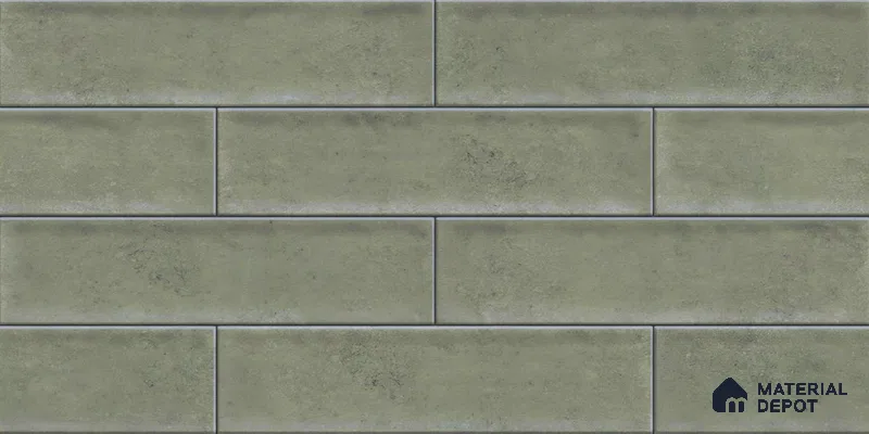Faux Subway Wall Tile TL 04685 E Brick Solara Emerald Green 2 ft x 1 ft Ceramic Glossy Finish - 9 mm | Suitable For Kitchen, Bathroom Walls and Backsplashes | Please Expect a Slight Variation of Pattern