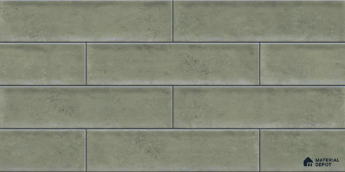 Faux Subway Wall Tile TL 04685 E Brick Solara Emerald Green 2 ft x 1 ft Ceramic Glossy Finish - 9 mm | Suitable For Kitchen, Bathroom Walls and Backsplashes | Please Expect a Slight Variation of Pattern