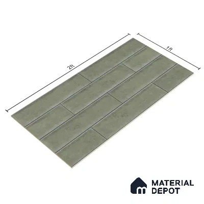 Faux Subway Wall Tile TL 04685 E Brick Solara Emerald Green 2 ft x 1 ft Ceramic Glossy Finish - 9 mm | Suitable For Kitchen, Bathroom Walls and Backsplashes | Please Expect a Slight Variation of Pattern