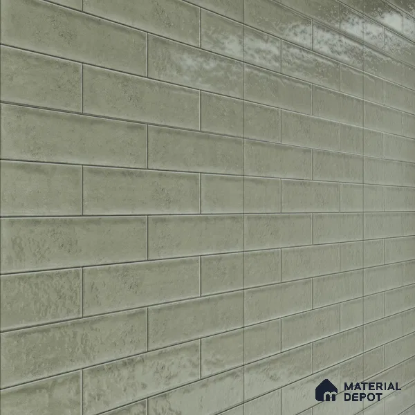Faux Subway Wall Tile TL 04685 E Brick Solara Emerald Green 2 ft x 1 ft Ceramic Glossy Finish - 9 mm | Suitable For Kitchen, Bathroom Walls and Backsplashes | Please Expect a Slight Variation of Pattern