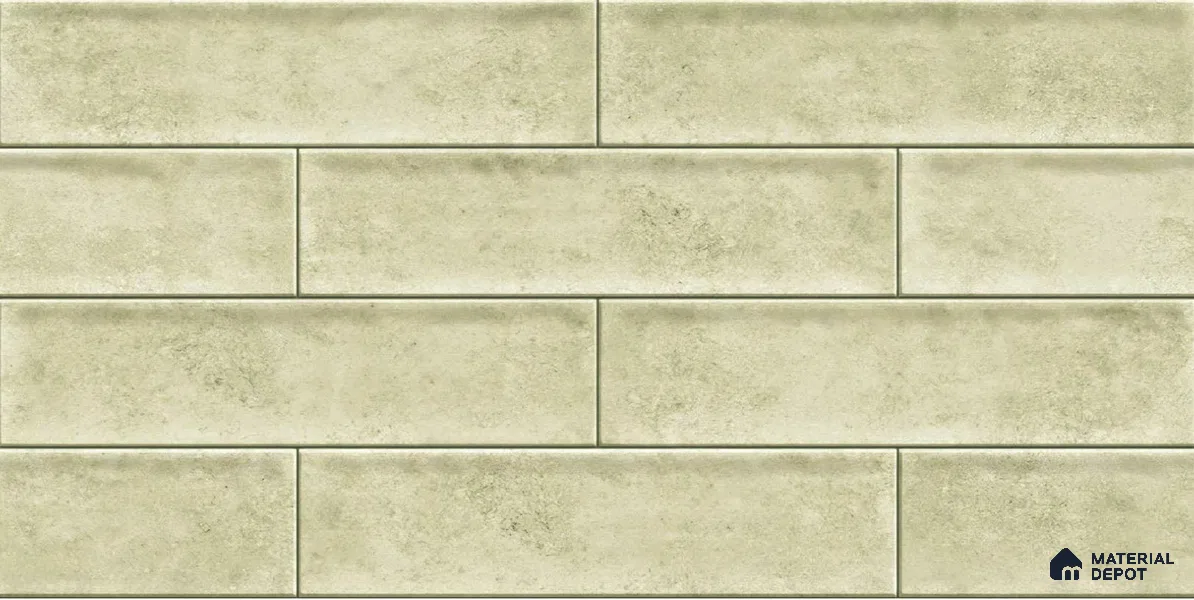 Faux Subway Wall Tile TL 04685 F Brick Solara Latte Beige 2 ft x 1 ft Ceramic Glossy Finish - 9 mm | Suitable For Kitchen, Bathroom Walls and Backsplashes | Please Expect a Slight Variation of Pattern