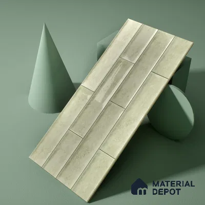 Faux Subway Wall Tile TL 04685 F Brick Solara Latte Beige 2 ft x 1 ft Ceramic Glossy Finish - 9 mm | Suitable For Kitchen, Bathroom Walls and Backsplashes | Please Expect a Slight Variation of Pattern