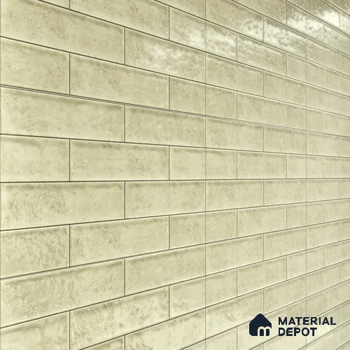 Faux Subway Wall Tile TL 04685 F Brick Solara Latte Beige 2 ft x 1 ft Ceramic Glossy Finish - 9 mm | Suitable For Kitchen, Bathroom Walls and Backsplashes | Please Expect a Slight Variation of Pattern