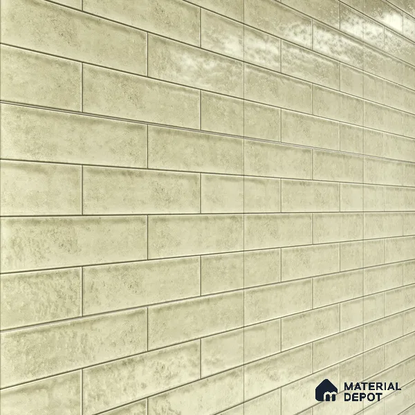 Faux Subway Wall Tile TL 04685 F Brick Solara Latte Beige 2 ft x 1 ft Ceramic Glossy Finish - 9 mm | Suitable For Kitchen, Bathroom Walls and Backsplashes | Please Expect a Slight Variation of Pattern