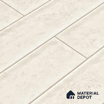 Faux Subway Wall Tile TL 04685 Brick Solara Winter White 2 ft x 1 ft Ceramic Glossy Finish - 9 mm | Suitable For Kitchen, Bathroom Walls and Backsplashes | Please Expect a Slight Variation of Pattern (Sample)