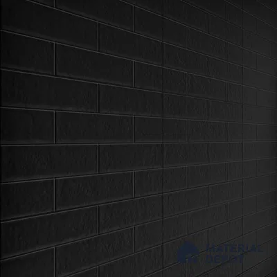 Faux Subway Wall Tile TL 04685 G Brick Solara Charcoal Black 2 ft x 1 ft Ceramic Matte Finish - 9 mm | Suitable For Kitchen, Bathroom Walls and Backsplashes | Please Expect a Slight Variation of Pattern (Sample)