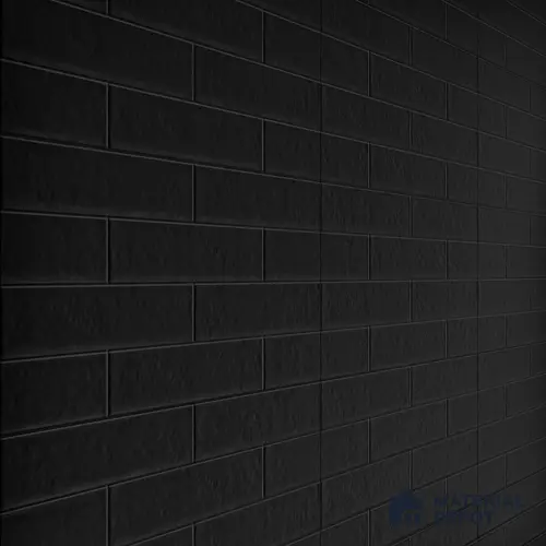 Faux Subway Wall Tile TL 04685 G Brick Solara Charcoal Black 2 ft x 1 ft Ceramic Matte Finish - 9 mm | Suitable For Kitchen, Bathroom Walls and Backsplashes | Please Expect a Slight Variation of Pattern