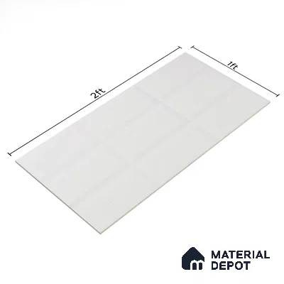 Faux Subway Wall Tile TL 04685 I Brick Solara Versilia White 2 ft x 1 ft Ceramic Glossy Finish - 9 mm | Suitable For Kitchen, Bathroom Walls and Backsplashes | Please Expect a Slight Variation of Pattern (Sample)