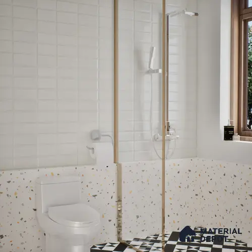 Faux Subway Wall Tile TL 04685 I Brick Solara Versilia White 2 ft x 1 ft Ceramic Glossy Finish - 9 mm | Suitable For Kitchen, Bathroom Walls and Backsplashes | Please Expect a Slight Variation of Pattern
