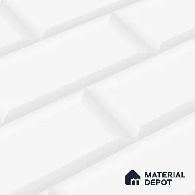 Faux Subway Wall Tile TL 04685 J Brick Solara Ice White 2 ft x 1 ft Ceramic Glossy Finish - 9 mm | Suitable For Kitchen, Bathroom Walls and Backsplashes | Please Expect a Slight Variation of Pattern