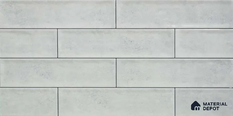 Faux Subway Wall Tile TL 04685 K Brick Solara Basque White 2 ft x 1 ft Ceramic Glossy Finish - 9 mm | Suitable For Kitchen, Bathroom Walls and Backsplashes | Please Expect a Slight Variation of Pattern (Sample)