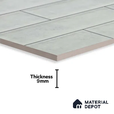 Faux Subway Wall Tile TL 04685 K Brick Solara Basque White 2 ft x 1 ft Ceramic Glossy Finish - 9 mm | Suitable For Kitchen, Bathroom Walls and Backsplashes | Please Expect a Slight Variation of Pattern (Sample)