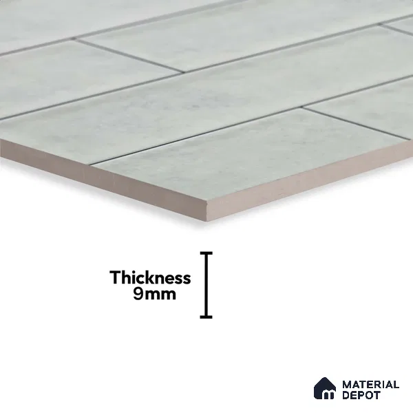 Faux Subway Wall Tile TL 04685 K Brick Solara Basque White 2 ft x 1 ft Ceramic Glossy Finish - 9 mm | Suitable For Kitchen, Bathroom Walls and Backsplashes | Please Expect a Slight Variation of Pattern (Sample)