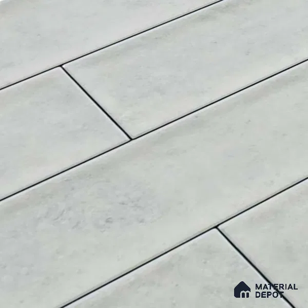 Faux Subway Wall Tile TL 04685 K Brick Solara Basque White 2 ft x 1 ft Ceramic Glossy Finish - 9 mm | Suitable For Kitchen, Bathroom Walls and Backsplashes | Please Expect a Slight Variation of Pattern (Sample)