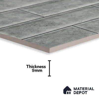 Faux Subway Wall Tile TL 04685 Q Brick Solara Opal Sheen 2 ft x 1 ft Ceramic Glossy Finish - 9 mm | Suitable For Kitchen, Bathroom Walls and Backsplashes | Please Expect a Slight Variation of Pattern (Sample)