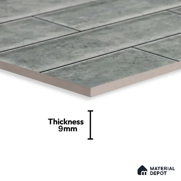 Faux Subway Wall Tile TL 04685 Q Brick Solara Opal Sheen 2 ft x 1 ft Ceramic Glossy Finish - 9 mm | Suitable For Kitchen, Bathroom Walls and Backsplashes | Please Expect a Slight Variation of Pattern (Sample)
