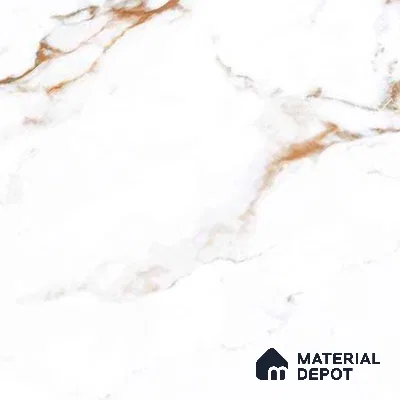 Marble Wall & Floor TL 04825 Scordian White 4 ft x 2 ft Carving Matte Finish Vitrified Tile - 9 mm | 8 Random Design | Suitable For Living Room, Bedroom, Bathroom