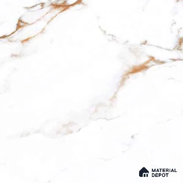 Marble Wall & Floor TL 04825 Scordian White 4 ft x 2 ft Carving Matte Finish Vitrified Tile - 9 mm | 8 Random Design | Suitable For Living Room, Bedroom, Bathroom