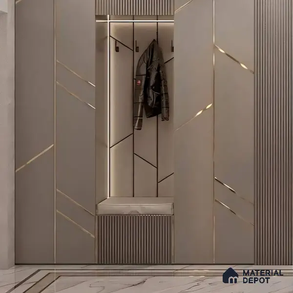 Self Adhesive Peel & Stick Strip Gold Glossy Finish Edgeline PM 00291 G | 5 mtr x 20 x 0.3 mm | Adhesive Type Installation | Suitable for Floor & Walls