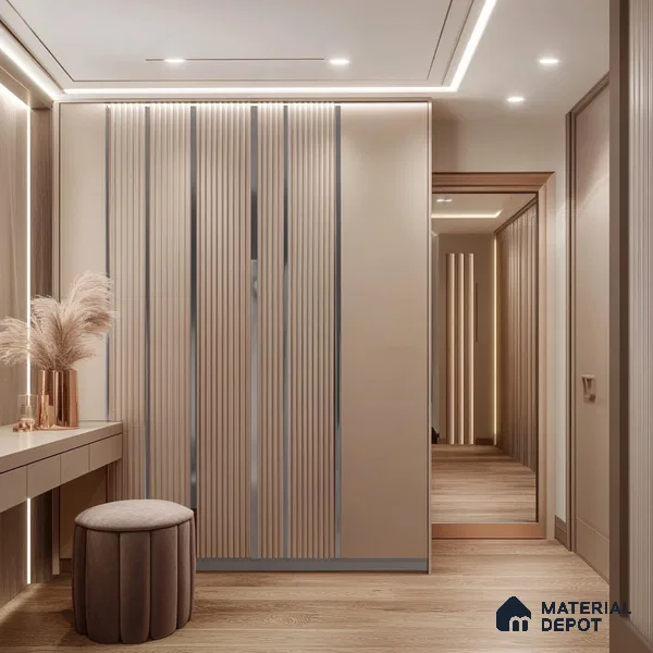 Self Adhesive Peel & Stick Strip Chrome Plated Glossy Finish Edgeline PM 00291 Y | 5 mtr x 50 x 0.3 mm | Adhesive Type Installation | Suitable for Floor & Walls