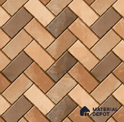 Parking Floor Tile TL 07561 Sepia Thread | 16 x 16 inch | Anti Skid Matte Finish Heavy Duty Vitrified Tile - 12 mm | Suitable For High Traffic Areas, Terrace, Balcony | Pattern Alignment May Vary | 2-3 mm Spacer is Mandatory