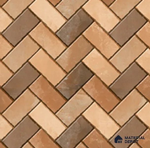 Parking Floor Tile TL 07561 Sepia Thread | 16 x 16 inch | Anti Skid Matte Finish Heavy Duty Vitrified Tile - 12 mm | Suitable For High Traffic Areas, Terrace, Balcony | Pattern Alignment May Vary | 2-3 mm Spacer is Mandatory