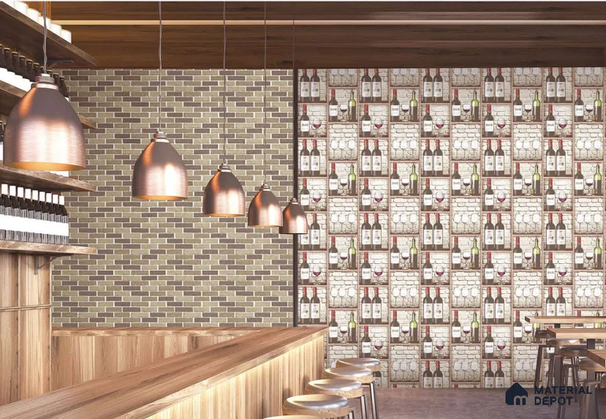 SF14-1 | 10 Meter x 21 Inches Patterned Look Wallpaper - 57.41 Sq. Ft. | Minimum 15% wastage during installation