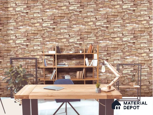SF17-2 | 10 Meter x 21 Inches Stone Look Wallpaper - 57.41 Sq. Ft. | Minimum 15% wastage during installation