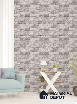 SF18-4 | 10 Meter x 21 Inches Stone Look Wallpaper - 57.41 Sq. Ft. | Minimum 15% wastage during installation