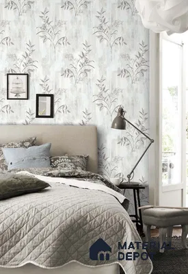 SG-2202 | Sage Taupe Grass Sprigs Non Woven Floral Wallpaper - 10 Meter x 21 Inches, 57.41 Sq. Ft. (Min. 15% Wastage)