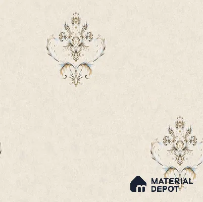 SG-2210 | 10 Meter x 21 Inches Damask Look Wallpaper - 57.41 Sq. Ft. | Minimum 15% wastage during installation