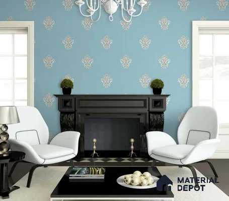 SG-2210 | 10 Meter x 21 Inches Damask Look Wallpaper - 57.41 Sq. Ft. | Minimum 15% wastage during installation