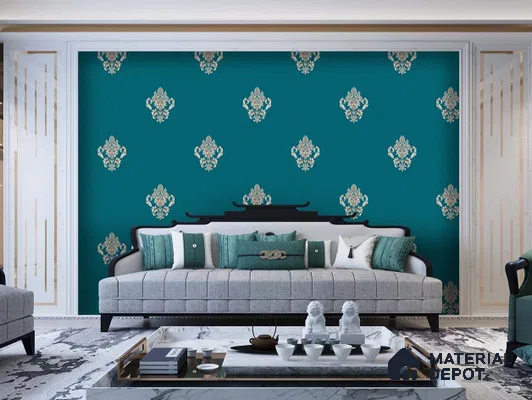 SG-2213 | 10 Meter x 21 Inches Damask Look Wallpaper - 57.41 Sq. Ft. | Minimum 15% wastage during installation