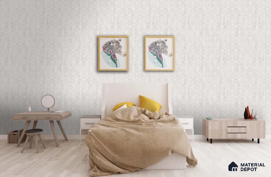 SG-2214 | 10 Meter x 21 Inches Damask Look Wallpaper - 57.41 Sq. Ft. | Minimum 15% wastage during installation