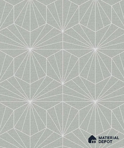 SG-2257 | Grey Star Lattice Non Woven Geometric Wallpaper - 10 Meter x 21 Inches, 57.41 Sq. Ft. (Min. 15% Wastage)