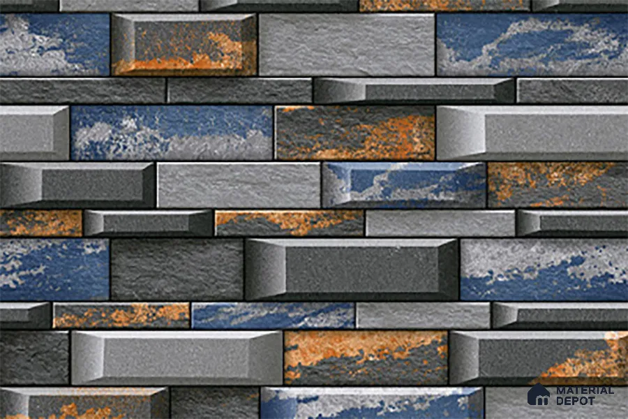 TL 05776 Shadow Blue 450x300 mm Glossy Finish Ceramic Wall Tile - 7 mm