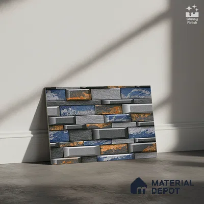 TL 05776 Shadow Blue 450x300 mm Glossy Finish Ceramic Wall Tile - 7 mm