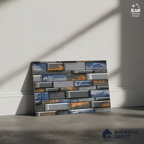TL 05776 Shadow Blue 450x300 mm Glossy Finish Ceramic Wall Tile - 7 mm