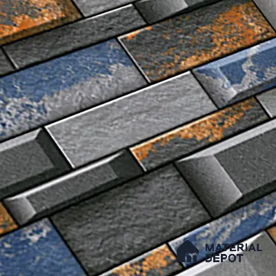 TL 05776 Shadow Blue 450x300 mm Glossy Finish Ceramic Wall Tile - 7 mm